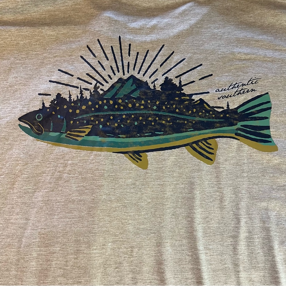 Southern Marsh Fieldtec T Shirt Mens XL Gray Long Sleeve Fishing Outdoors Pocket